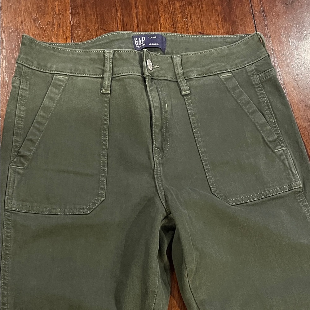 GAP Olive Denim Leggings - Picture 3 of 6